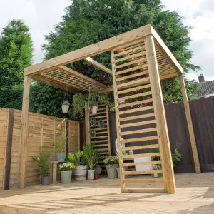 Forest Garden Dining Rectangular Pergola, (H)2400mm (W)3040mm