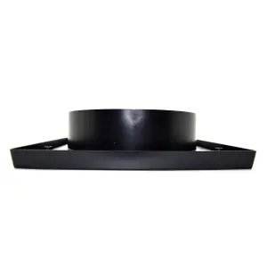 Black Gravity Grille 150 mm / 6" External Ducting Air Vent with Round Spigot and Non-Return Gravity Shutters for Extractor Fans