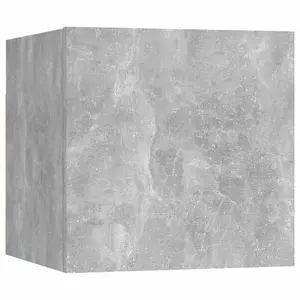 Berkfield Wall Mounted TV Cabinet Concrete Grey 30.5x30x30 cm