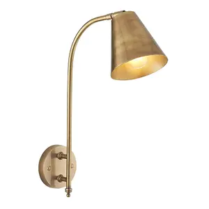 Luminosa Radha Task Wall Lamp Antique Solid Brass