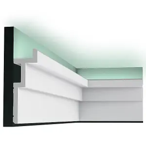 Orac Decor C396 Contemporary Coving or LED Lighting Moulding 2 Pack - 4 Metres