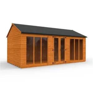 18ft x 10ft (5350mm x 2950mm) Horsforth Shiplap Full Pane Apex Retreat Summerhouse with 6 Windows