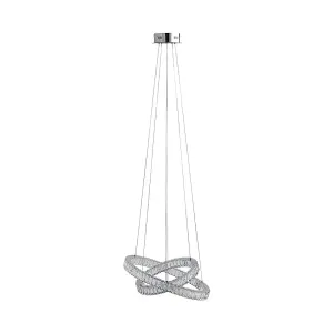 Ausilia Polished Chrome and Glass Ceiling Light