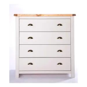 Argenta 4 Drawer Chest of Drawers Brass Cup Handle