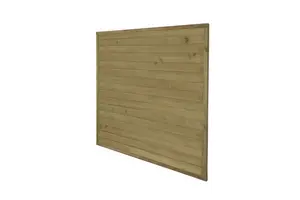 6ft (1.83m x 1.83m) Pressure Treated Horizontal Tongue and Groove Fence Panel - Pack of 5