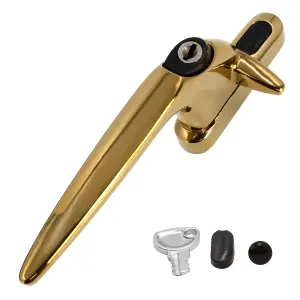 Yale Sparta Cockspur Window Handle - Gold, Left, 21mm