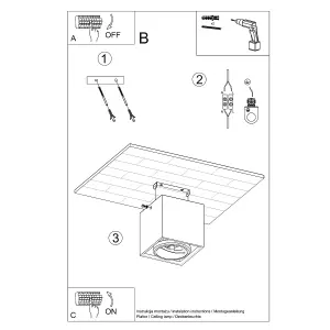 Valde Concrete Grey 1 Light Classic Ceiling Light