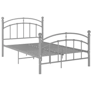 Berkfield Bed Frame Grey Metal 120x200 cm