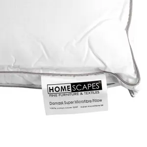 Homescapes Super Microfibre Damask Pillow