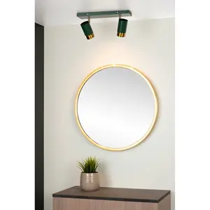 Lucide Floris Modern Twin Ceiling Spotlight - 2xGU10 - Green