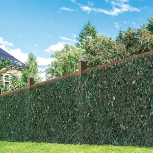 GardenKraft 26140 2.6m x 0.7m Dark Ivy Leaf Covered Trellis