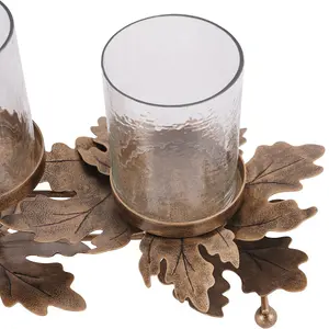 Laura Ashley Corrina Leaf Triple Votive Candleholder