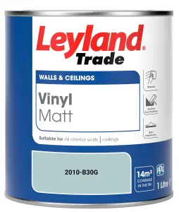 Leyland Trade Vinyl Matt Walls & Ceilings Emulsion Paint (2010-B30G) 1L