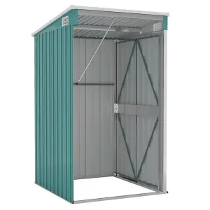 Berkfield Wall-mounted Garden Shed Green 118x100x178 cm Galvanised Steel