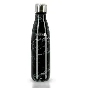 Royalford 500ml Vacuum Bottle - Double Wall Stainless Steel Flask & Water Bottle, Black