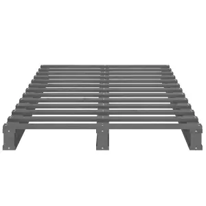 Berkfield Pallet Bed Grey 100x200 cm Solid Wood Pine