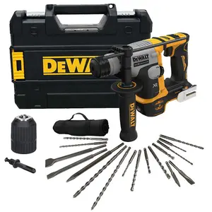 Dewalt DCH172N 18v Ultra Compact SDS Brushless Hammer Drill 17pc Set + Chuck