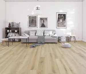 GoodHome Ledbury Wood planks Oak effect Laminate Flooring, 1.799m²