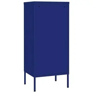 Berkfield Storage Cabinet Navy Blue 42.5x35x101.5 cm Steel