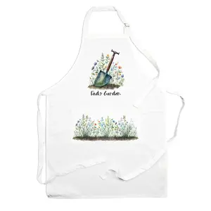 Purely Home Dads Apron - Gardening Gift Apron - Adjustable Ties/Pocket Present for Dad