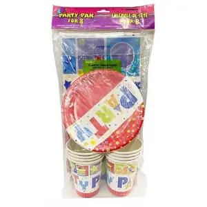 Unique Party Birthday Party Kit Multicoloured (One Size)