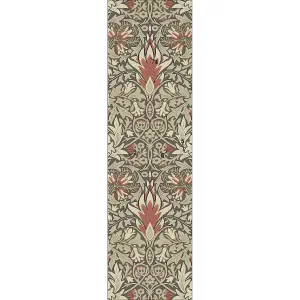 William Morris 127200 Chocolate Snakeshead Runner Rug For Hallway -Long 67x230cm