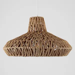 ValueLights Hamilton Natural Woven Natural Ceiling Pendant Light Shade Weave Rope Lampshade