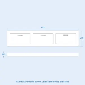 Nes Home White 1700mm Magnetic Door Durable PVC Front Bath Panel