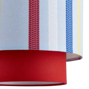 Printed Multicolour Stripe Light shade (D)25cm