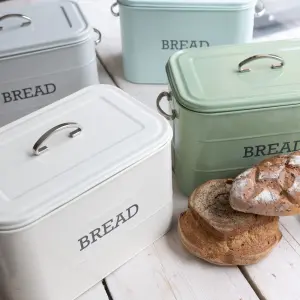 Living Nostalgia Antique Cream Bread Bin