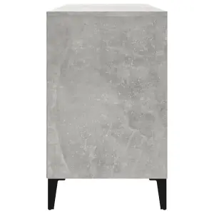 Berkfield Shoe Cabinet Concrete Grey 102x36x60 cm Engineered Wood