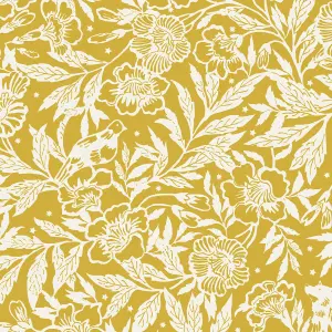 Joules Yellow Ditsy floral Smooth Wallpaper Sample