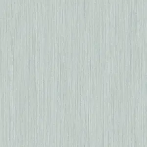 Galerie Utopia Light Blue Vertical Weave Stripe Sheen Finish Wallpaper Roll