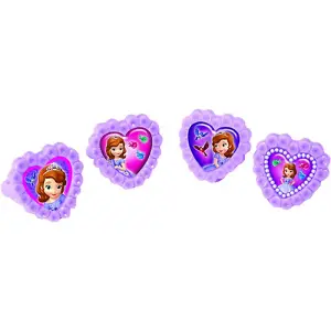 Sofia The First Plastic Ring (Pack of 4) Purple/Pink (One Size)