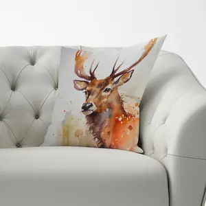 Majestic Stag Watercolour Cushions 60cm x 60cm