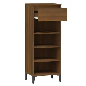 Shoe Rack Brown Oak 40x36x105 cm Engineered Wood