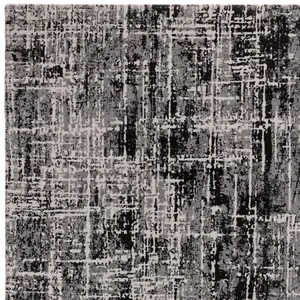 Abstract Black Luxurious Modern,Easy to clean Rug for Bedroom & Living Room-120cm X 170cm