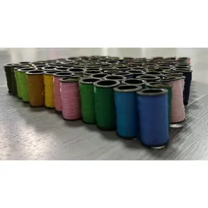 100 Spools of Coloured Thread - 100% Polyester Hand & Machine Sewing Embroidery Spool Set - Each Bobbin H2.4 x 1.3cm, 6m Long