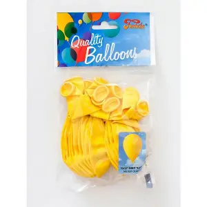 Globos Payaso Fantasia Latex Balloons (Pack of 20) Yellow (One Size)