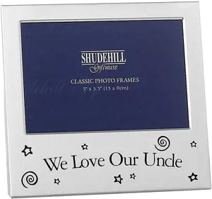 5" x 3" We Love Our Uncle Satin Silver Photo Frame Occasion Present 73593