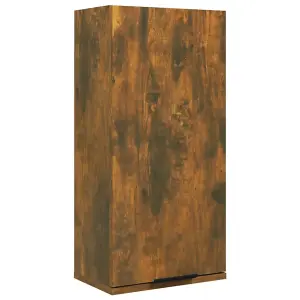 Berkfield Wall-mounted Bathroom Cabinet Smoked Oak 32x20x67 cm