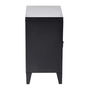 Mira Bedside Table Black White