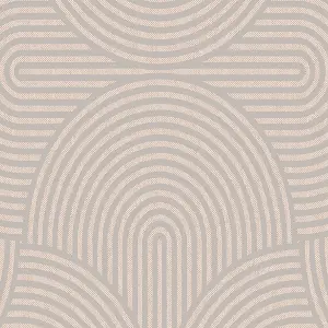 Superfresco Easy Beige Metallic effect Geometric Smooth Wallpaper Sample