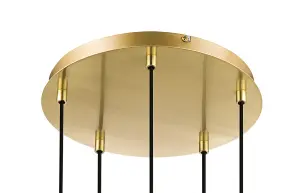 GoodHome Thestias Brass effect 5 Lamp Pendant ceiling light, (Dia)380mm