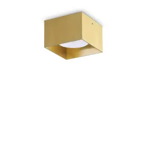 Ideal Lux Spike Square Surface Mounted Downlight Brass