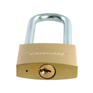 Silverline MSS03 Brass Padlock with Keys 40mm