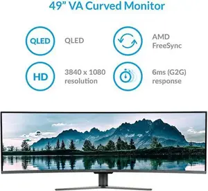 Electriq 49" QLED FHD Super Ultrawide Freesync HDR Curved Monitor