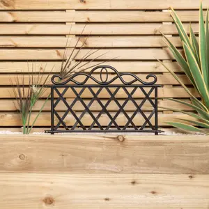 27cm Black Plastic Garden Patio Lawn Border Fence Edging