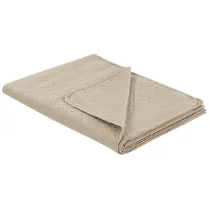 Bedspread with Cushions SHUSH 160 x 220 cm Taupe