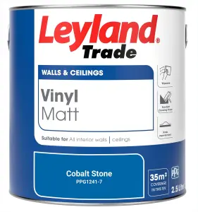 Leyland Trade Vinyl Matt Walls & Ceilings Emulsion Paint Cobalt Stone (PPG1241-7) 2.5L